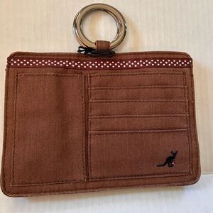NWOT Pouchee Brown Wallet/Card Holder with Key Ring